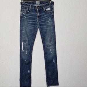 PRPS Heirloom Y2K Grunge Low Rise Hand Crafted Paint Splatter Jeans Size 26